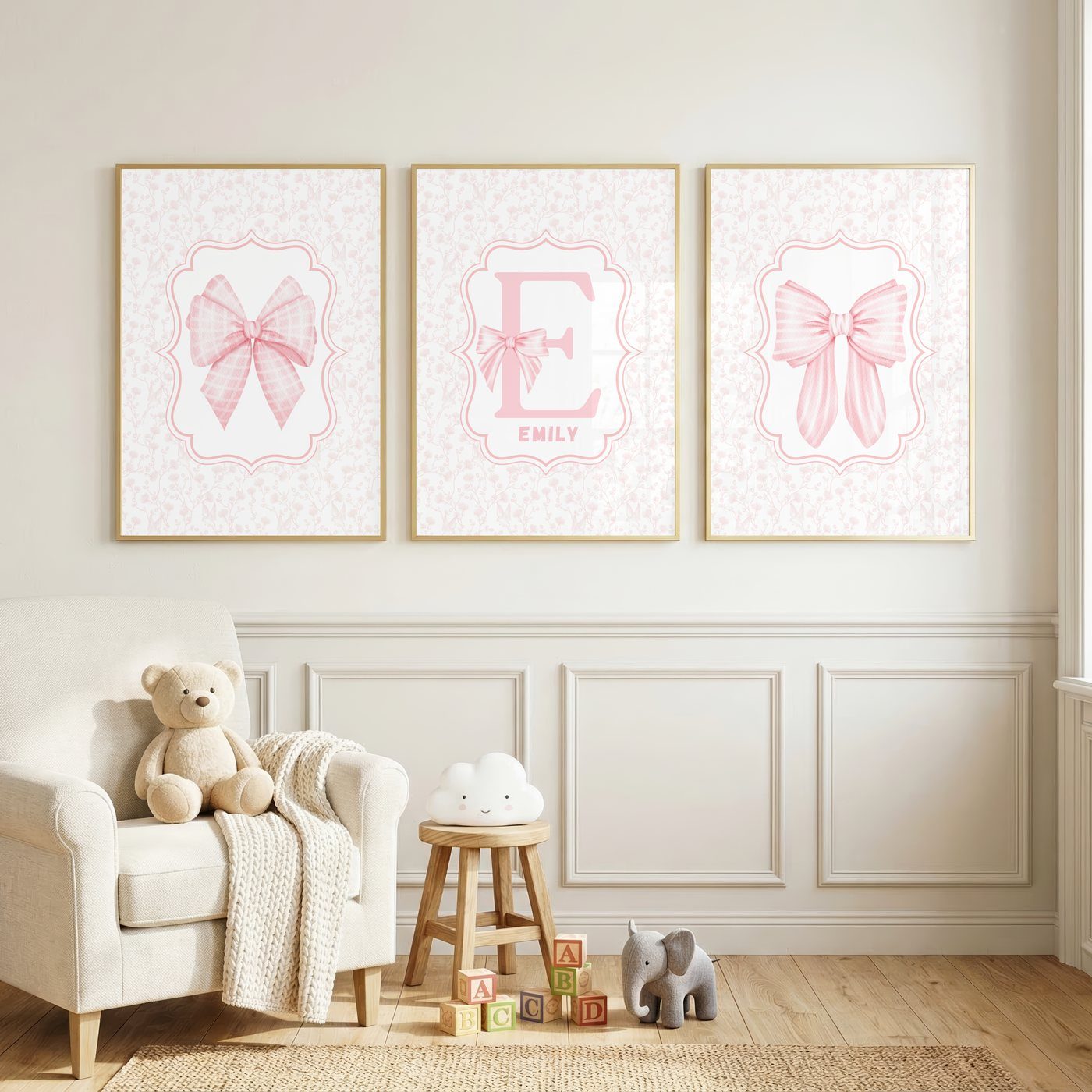 Pink Bow Name Set bundle