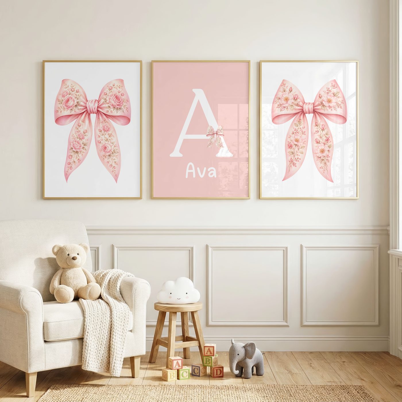 Rosette Bow Name Set bundle