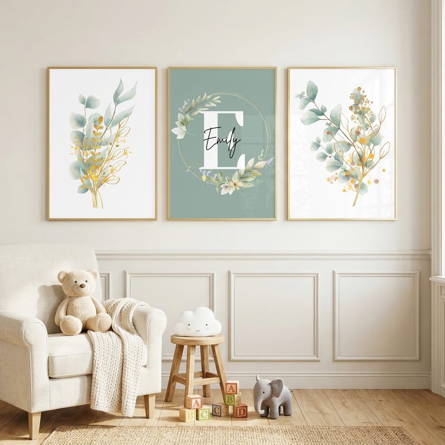 Sage Eucalyptus Name Set