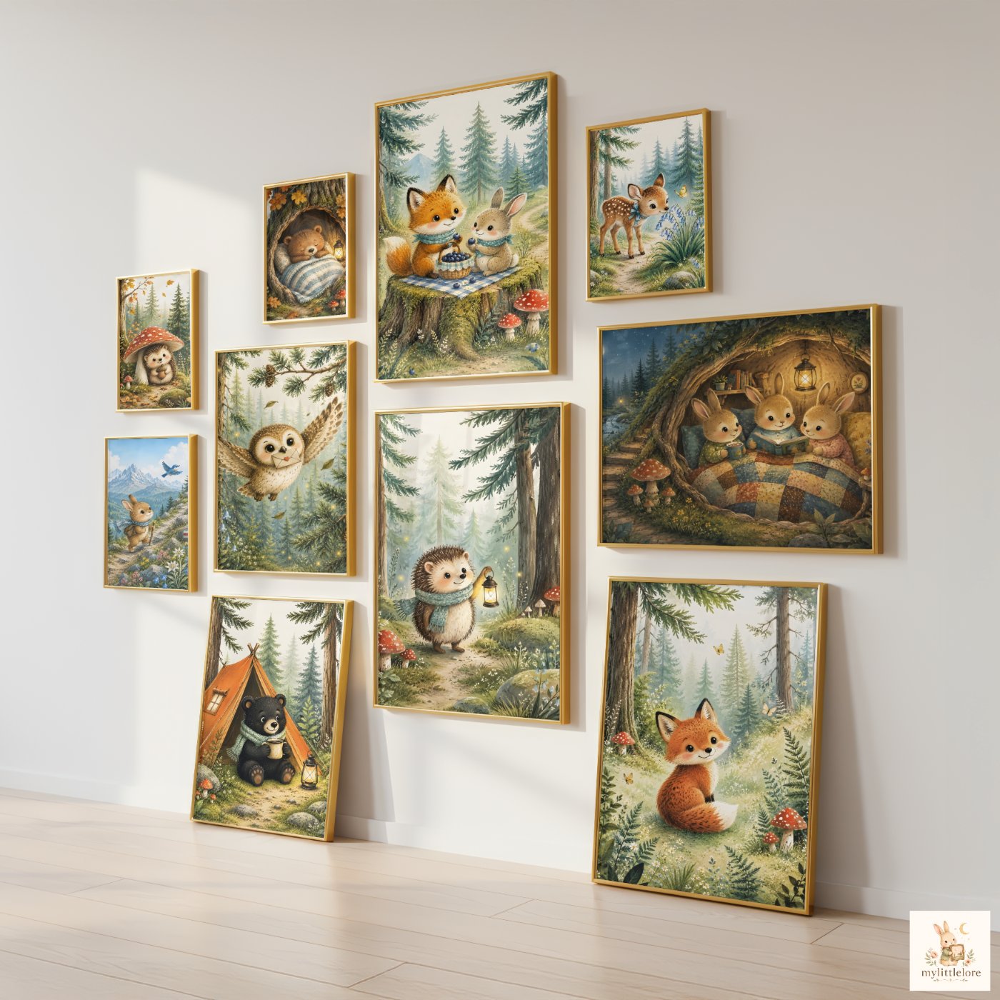 Woodland prints in a nursery